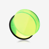 A Pair of Basic UV Acrylic Single Flared Ear Gauge Plug