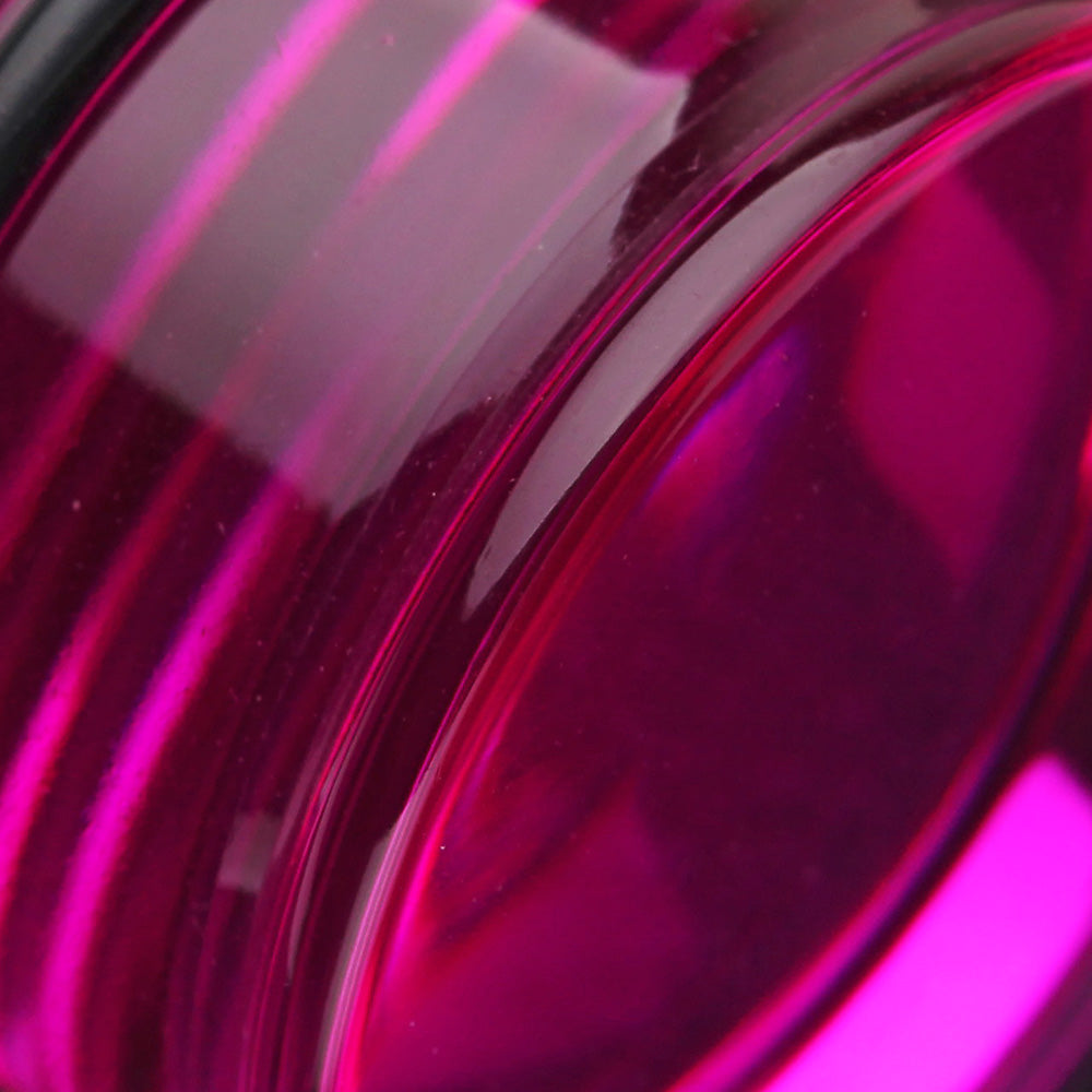 Detail View 3 of A Pair of Basic UV Acrylic Single Flared Ear Gauge Plug-Purple