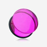 A Pair of Basic UV Acrylic Single Flared Ear Gauge Plug