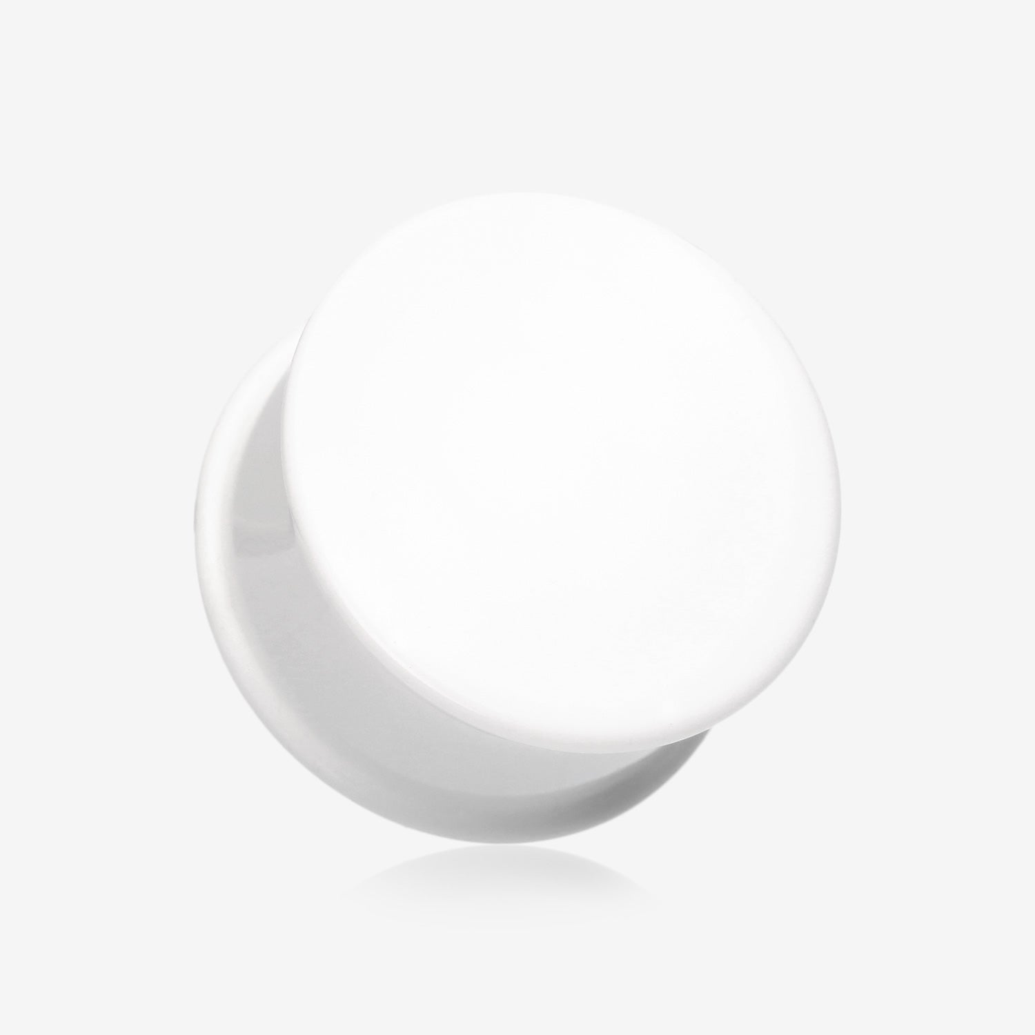 A Pair of Basic UV Acrylic Single Flared Ear Gauge Plug-White