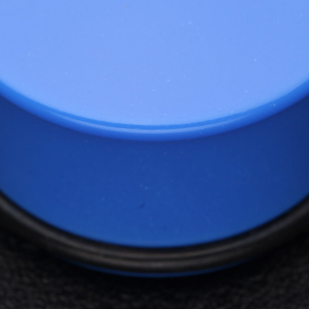 Detail View 3 of A Pair of Neon Colored UV Acrylic Single Flared Ear Gauge Plug-Blue
