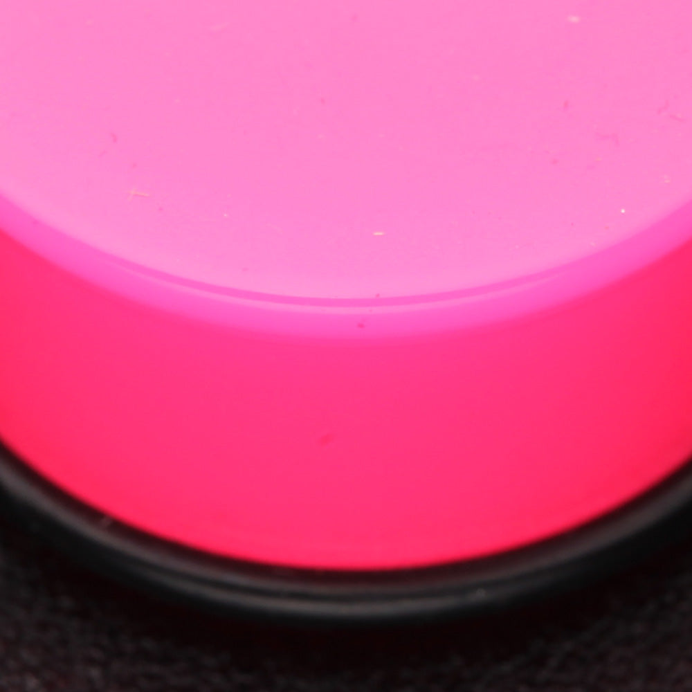 Detail View 3 of A Pair of Neon Colored UV Acrylic Single Flared Ear Gauge Plug-Pink
