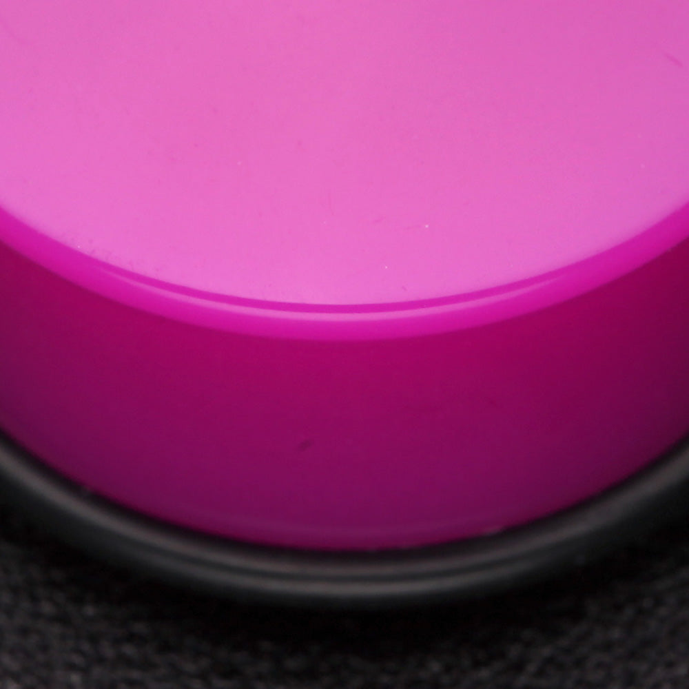 Detail View 3 of A Pair of Neon Colored UV Acrylic Single Flared Ear Gauge Plug-Purple