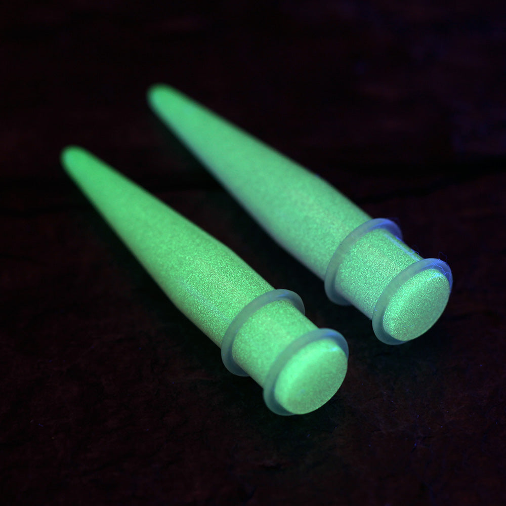 Detail View 2 of A Pair of Glow in the Dark Taper-Purple