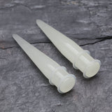 Detail View 1 of A Pair of Glow in the Dark Taper-White