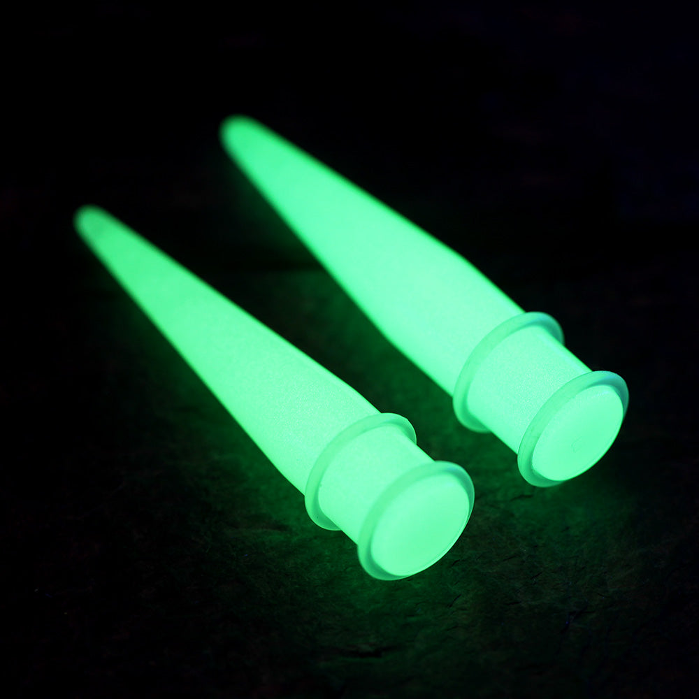 Detail View 2 of A Pair of Glow in the Dark Taper-White