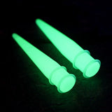 Detail View 2 of A Pair of Glow in the Dark Taper-White