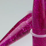 Detail View 2 of A Pair of Glitter UV Acrylic Taper-Purple
