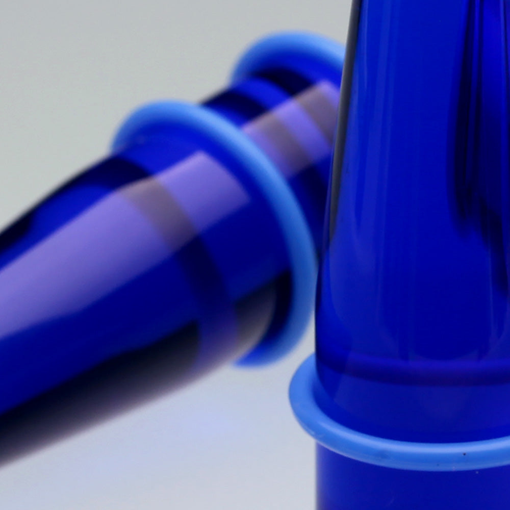 Detail View 2 of A Pair of Translucent UV Acrylic Taper-Blue