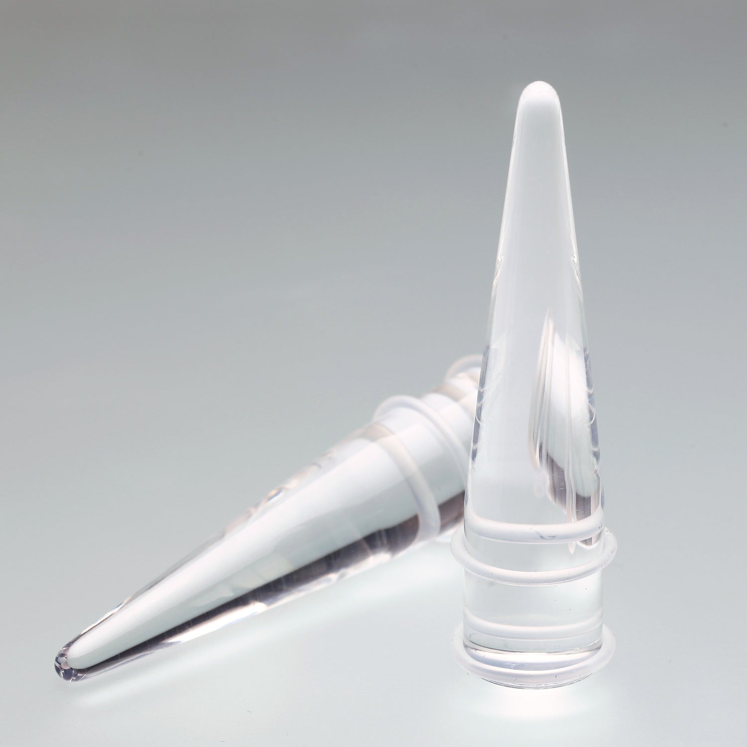 Detail View 1 of A Pair of Translucent UV Acrylic Taper-Clear Gem