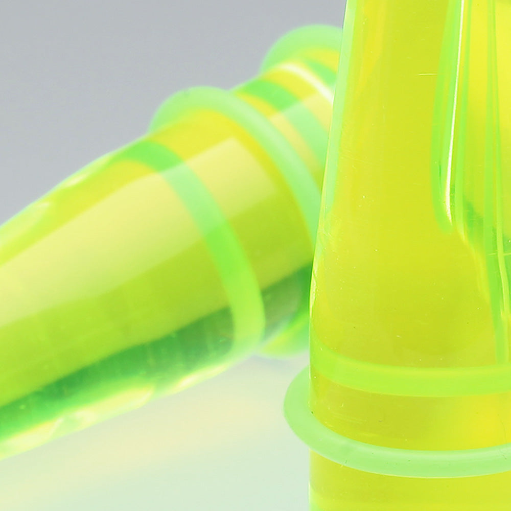 Detail View 2 of A Pair of Translucent UV Acrylic Taper-Green