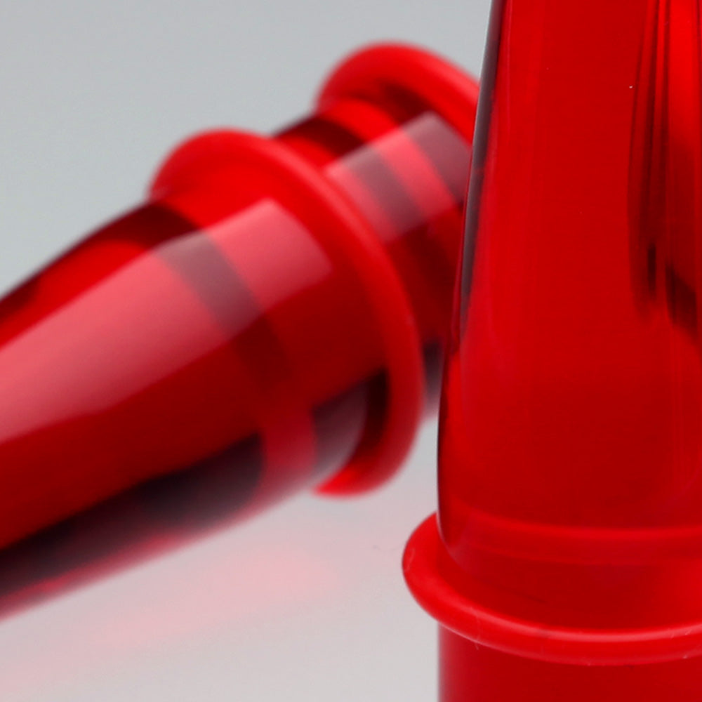 Detail View 2 of A Pair of Translucent UV Acrylic Taper-Red