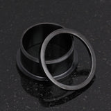 A Pair of Blackline Steel Screw-Fit Ear Gauge Tunnel Plug