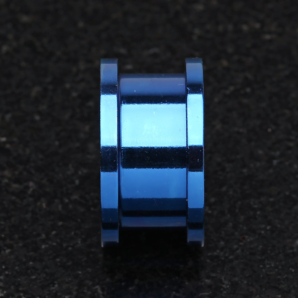 A Pair of Colorline Steel Screw-Fit Ear Gauge Tunnel Plug