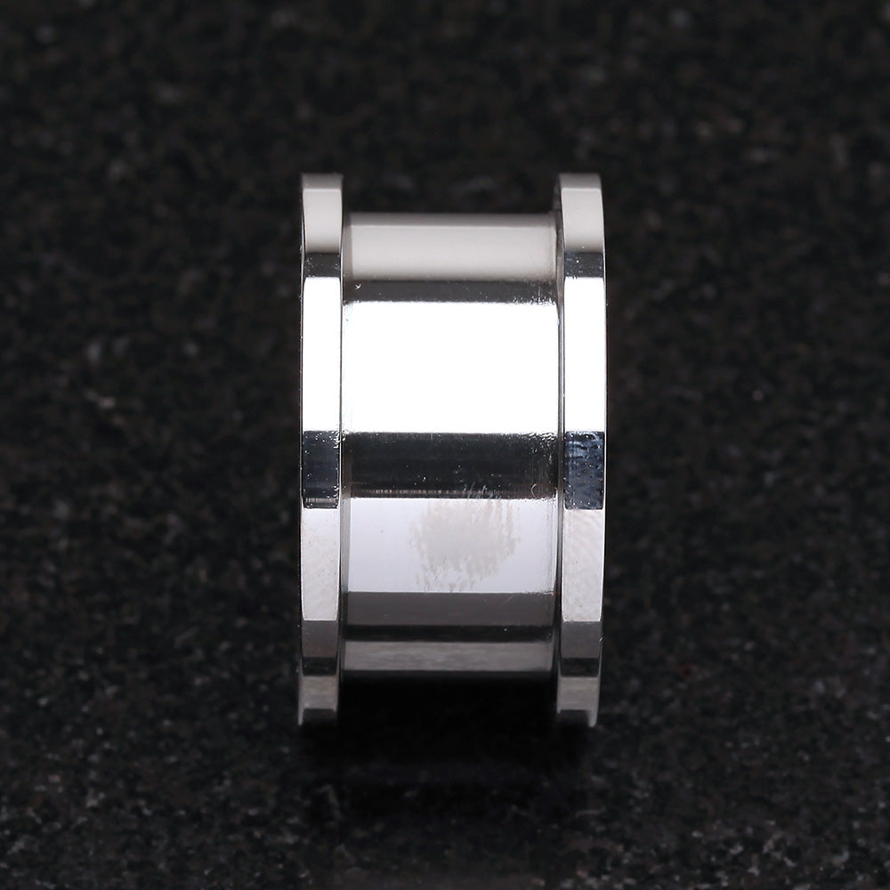 A Pair of Basic Steel Screw-Fit Ear Gauge Tunnel Plug