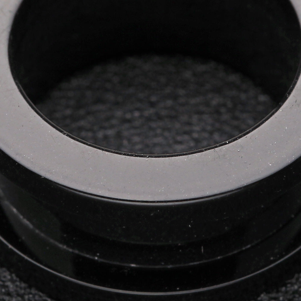 Detail View 3 of A Pair of Basic UV Acrylic Screw-Fit Ear Gauge Tunnel Plug-Black