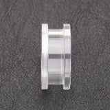 Detail View 2 of A Pair of Basic UV Acrylic Screw-Fit Ear Gauge Tunnel Plug-Clear Gem