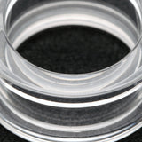 Detail View 3 of A Pair of Basic UV Acrylic Screw-Fit Ear Gauge Tunnel Plug-Clear Gem