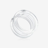 A Pair of Basic UV Acrylic Screw-Fit Ear Gauge Tunnel Plug-Clear