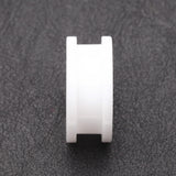 Detail View 2 of A Pair of Basic UV Acrylic Screw-Fit Ear Gauge Tunnel Plug-White