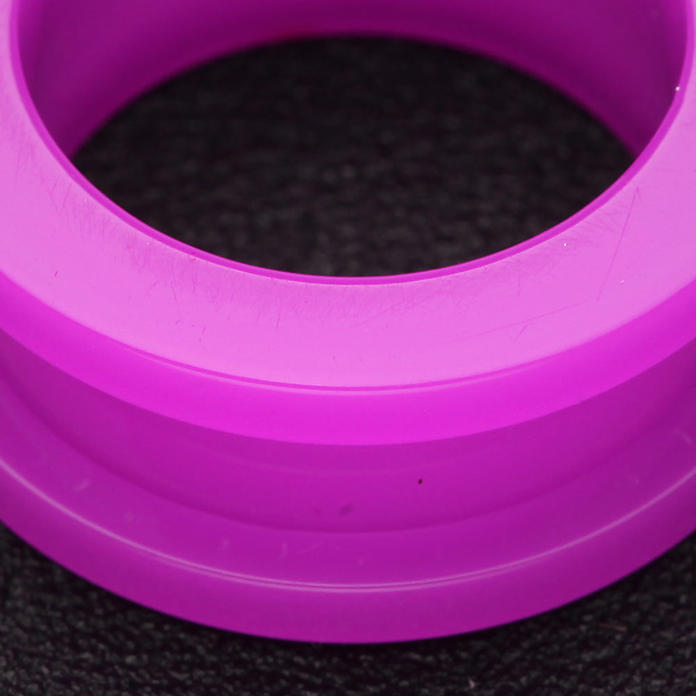 Detail View 3 of A Pair of Neon Colored UV Acrylic Screw-Fit Ear Gauge Tunnel Plug-Purple