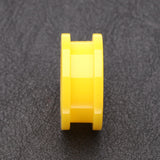 Detail View 2 of A Pair of Neon Colored UV Acrylic Screw-Fit Ear Gauge Tunnel Plug-Yellow