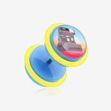 A Pair of Polaroid Acrylic Faux Gauge Plug Earring*