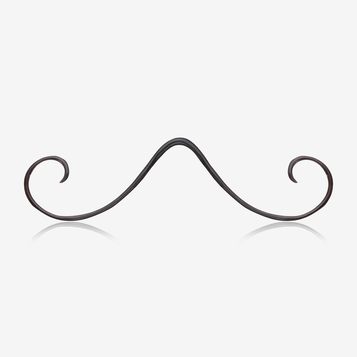Rollie Fingers Mustache Organic Horn Septum Bar-Black