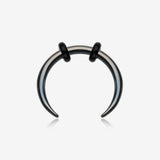 Blackline Basic Steel Pincher Septum Ring-Black