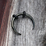 Detail View 1 of Blackline Basic Steel Pincher Septum Ring-Black