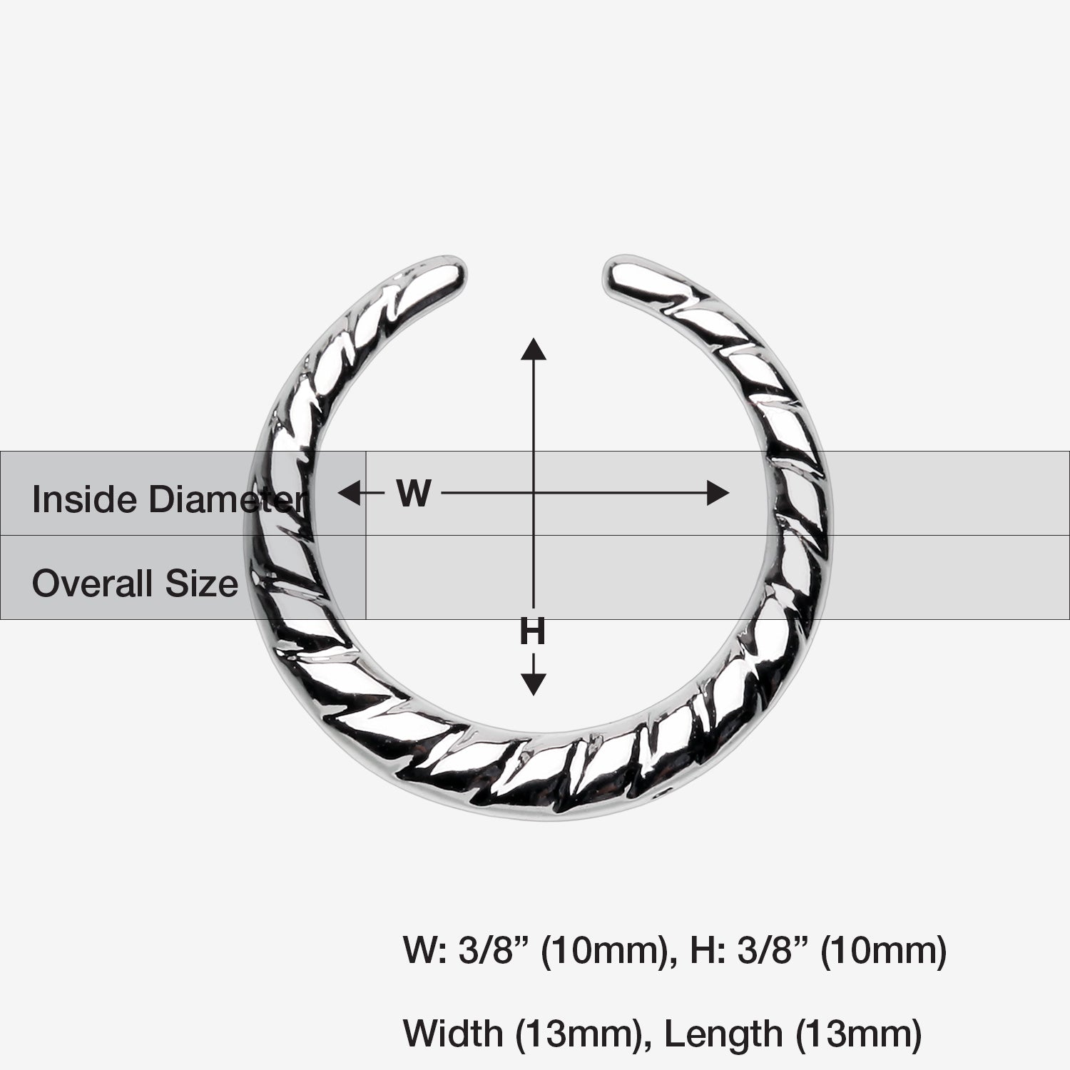 Detail View 1 of Sailor Rope Steel Septum Retainer