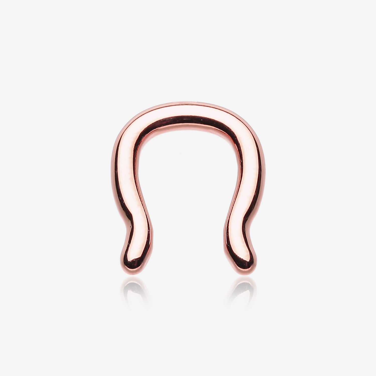 Rose Gold PVD Steel Septum Ring-Rose Gold