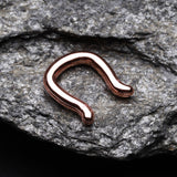 Detail View 1 of Rose Gold PVD Steel Septum Ring-Rose Gold
