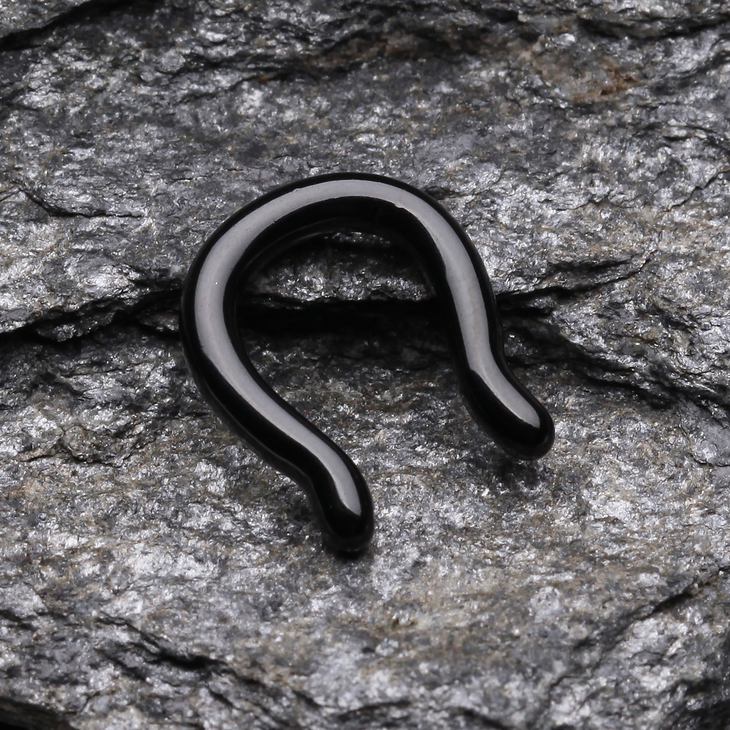 Detail View 1 of Blackline Steel Septum Ring-Black