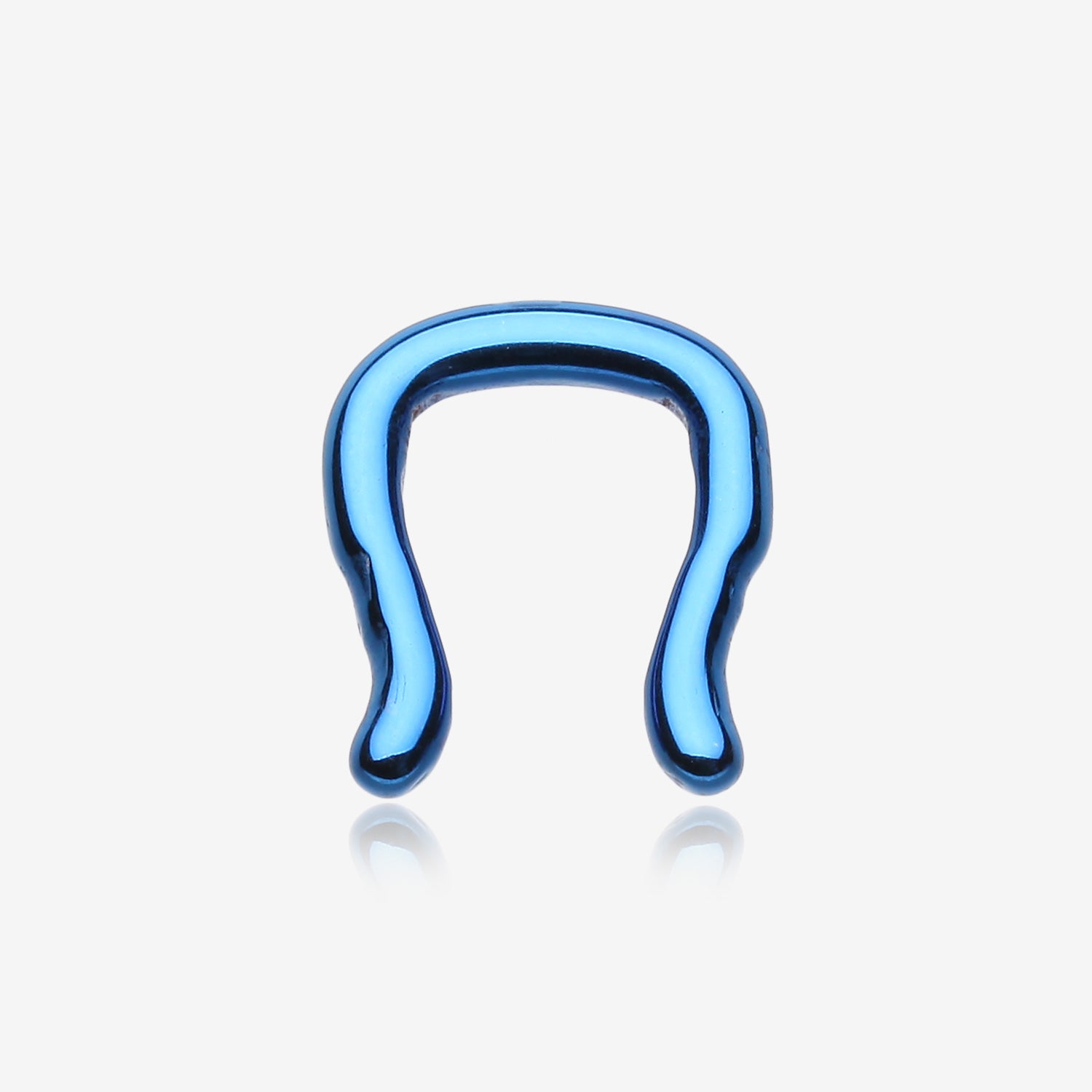 Blackline Steel Septum Ring-Blue