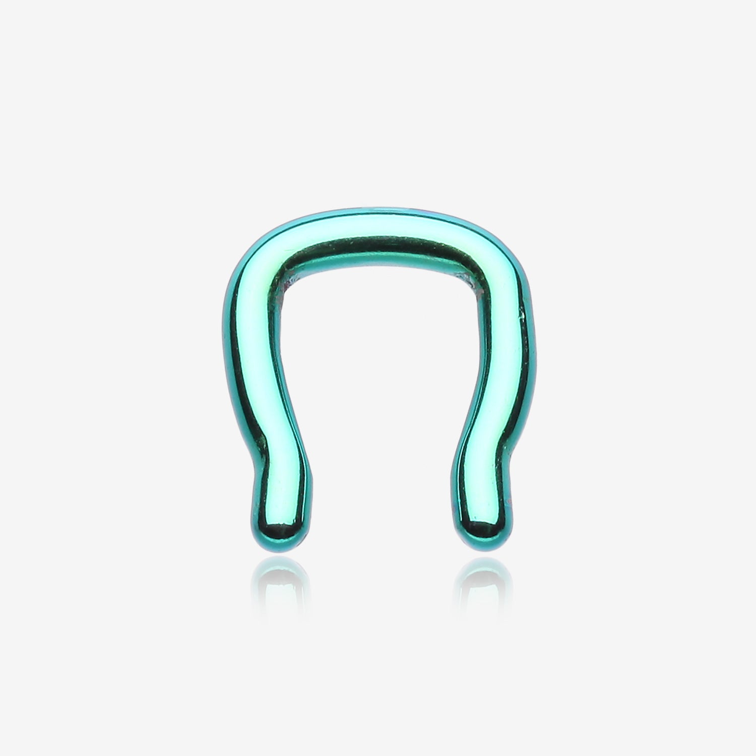 Blackline Steel Septum Ring-Green