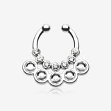 Aureole Gemina Sparkle Fake Septum Clip-On Ring*