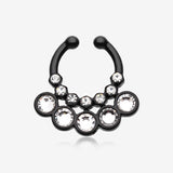Colorline Aureole Gemina Sparkle Fake Septum Clip-On Ring*