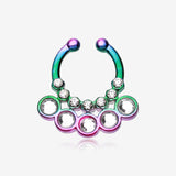 Colorline Aureole Gemina Sparkle Fake Septum Clip-On Ring*