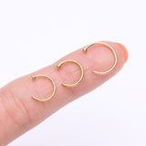 Detail View 2 of Implant Grade Titanium PVD Golden Basic Nose Hoop Ring
