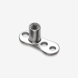 Implant Grade Titanium 3-Hole Dermal Anchor Base