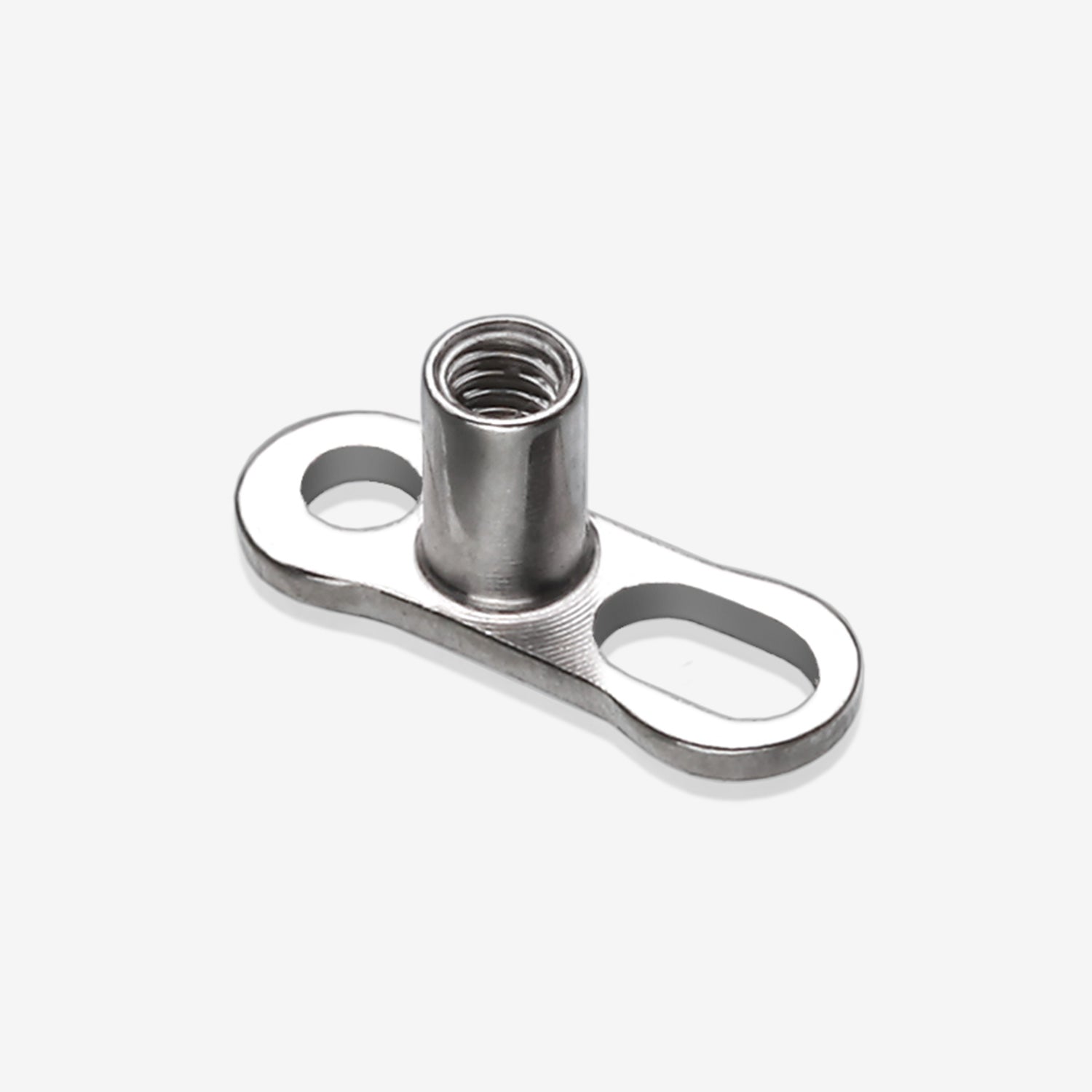 Implant Grade Titanium 2-Hole Dermal Anchor Base
