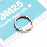 Detail View 4 of Implant Grade Titanium PVD Rose Gold Seamless Bendable Hoop Ring