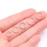 Detail View 2 of Implant Grade Titanium PVD Rose Gold Seamless Bendable Hoop Ring