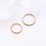 Detail View 1 of Implant Grade Titanium PVD Golden Seamless Bendable Hoop Ring