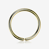 Implant Grade Titanium PVD Golden Seamless Bendable Hoop Ring