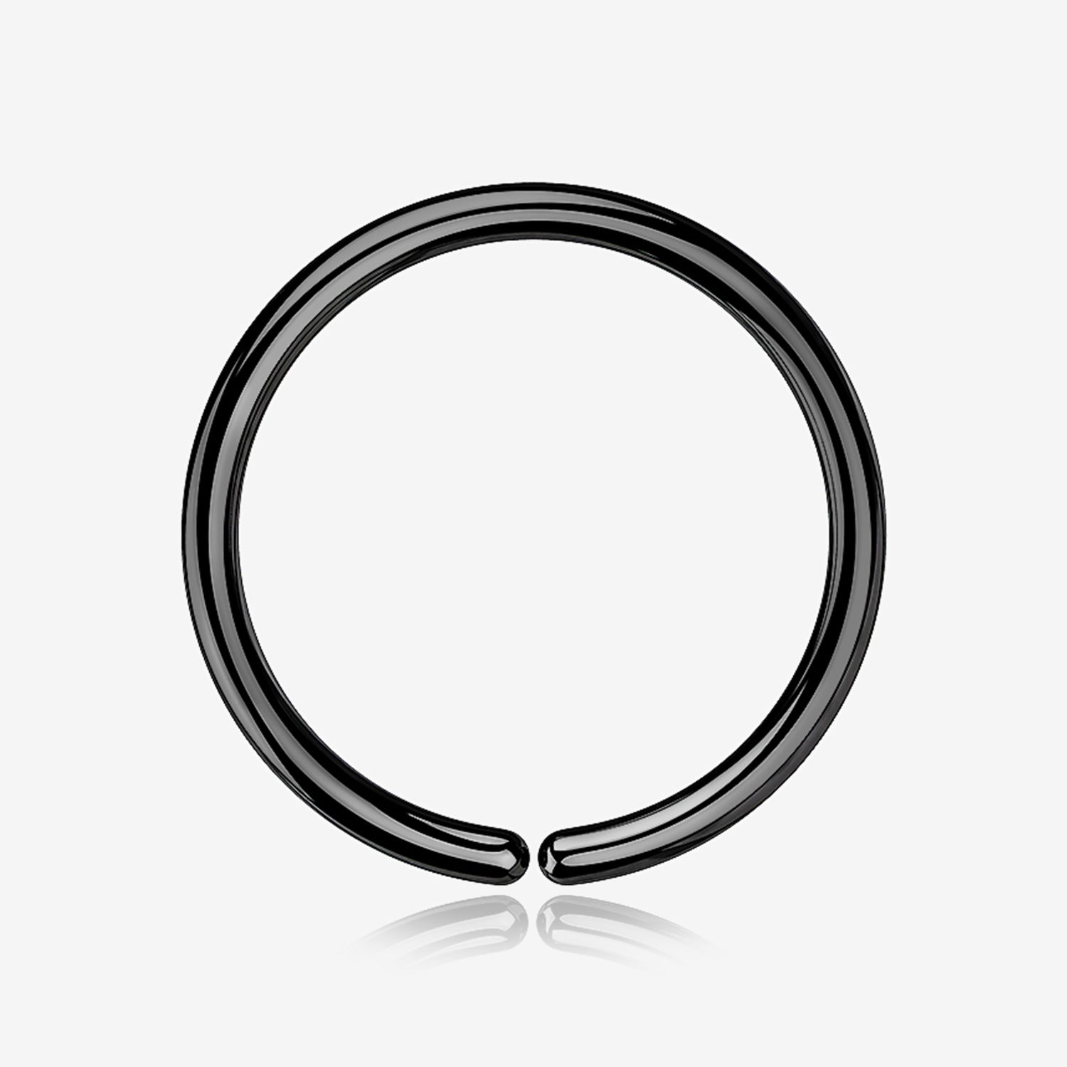 Implant Grade Titanium PVD Blackline Seamless Bendable Hoop Ring