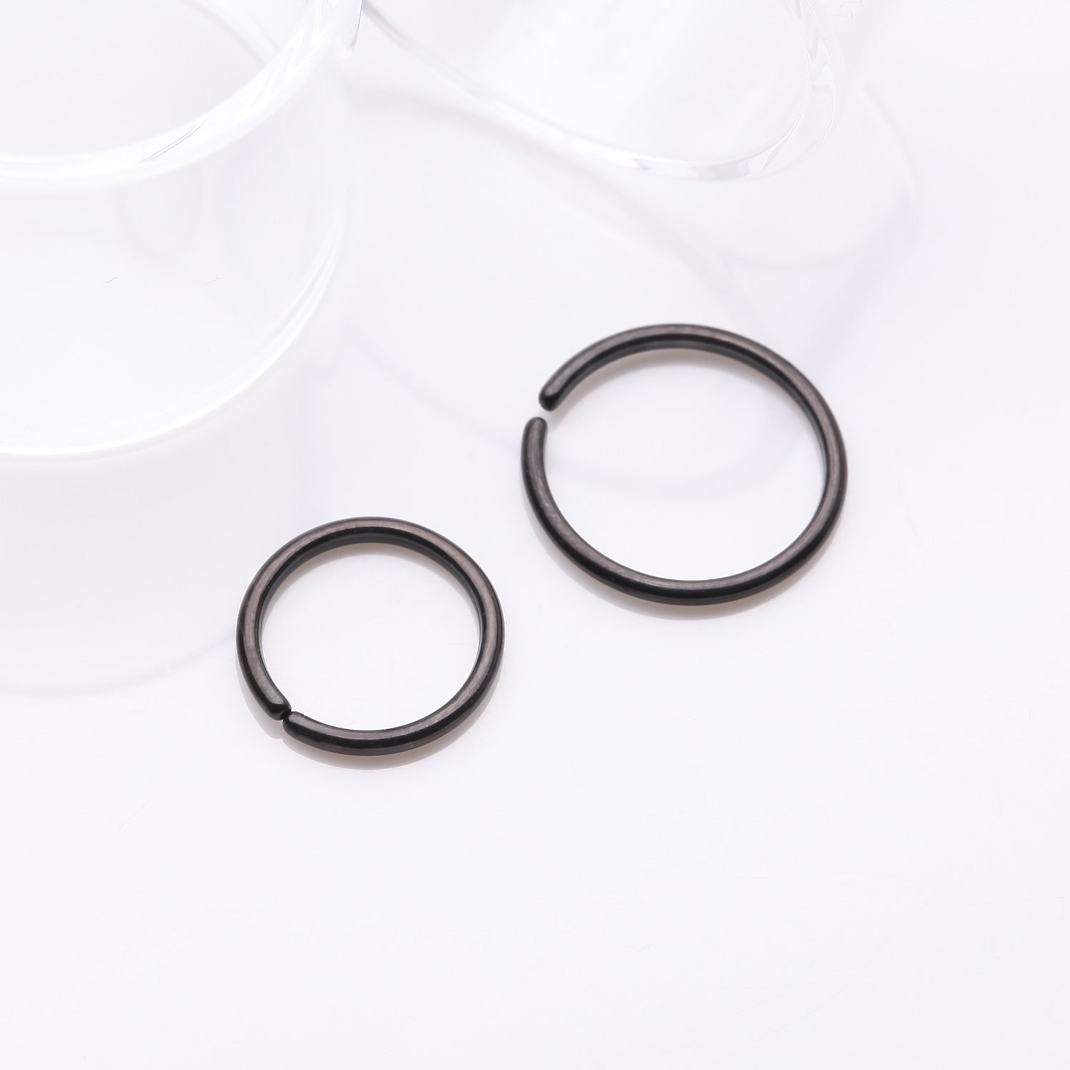 Detail View 1 of Implant Grade Titanium PVD Blackline Seamless Bendable Hoop Ring