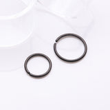 Detail View 1 of Implant Grade Titanium PVD Blackline Seamless Bendable Hoop Ring