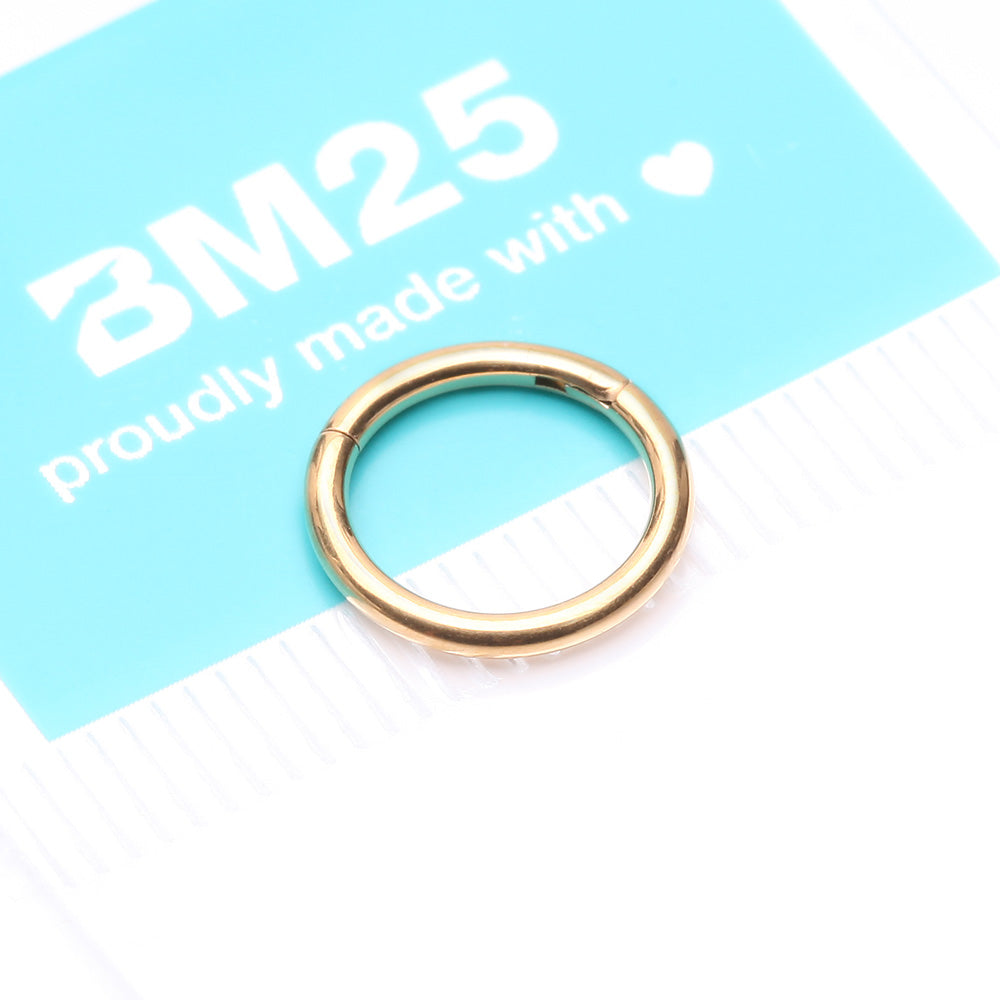 Detail View 4 of Pure24K Implant Grade Titanium Basic Seamless Hinged Clicker Hoop Ring